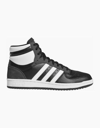 adidas Mens T Ten Rb Lace Up Canvas Hi Top Sneakers - Black - Size: 10.5