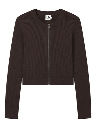 B+ab ribbed-knit cardigan - women - Polyamide/Acrylic - S - Brown
