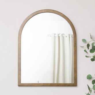 Melody Maison Bronze Framed Arched Wall Mirror - 60cm X 80cm | Size: 60 cm X 80 cm