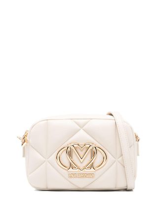 Love Moschino Crossbodytas met logoplakkaat - Beige