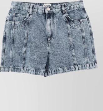 Isabel Marant tailored shorts belt loops contrast stitching
