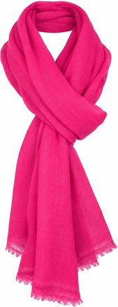 Dolma Womens Diamond Weave Cashmere Featherweight Scarf In Fuchsia
