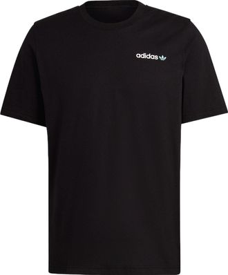 adidas Mens adidas originals Back Sailboat Pattern Alphabet Printing Loose Round Neck Short Sleeve Black T-Shirt HR7907