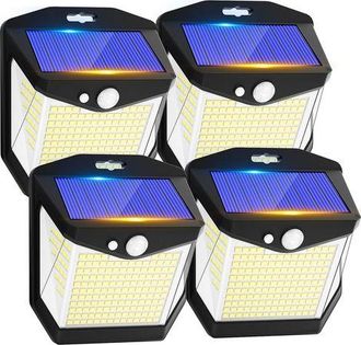OEM Juego De 4 Luces Solares Exteriores Con Sensor De Movimiento, 248 Led, Resistencia Al Agua Ip65, &Aacute;ngulo De Haz De 270&deg;, Luz De Seguridad Inal&aacute;mbrica P
