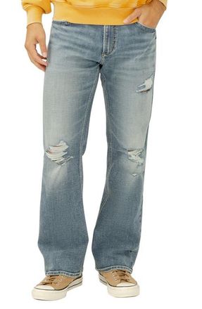 Silver Jeans Co Zac Relaxed Fit Straight Leg Jeans in Thunderstorm at Nordstrom, Size 40 X 30