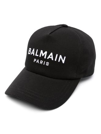 Balmain Cappello da baseball con ricamo - Nero