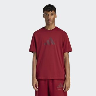 adidas T-Shirt ADIDAS SPORTSWEAR FUTURE ICONS SMALL LOGO, Herren, Gr. XXL, active maroon, Obermaterial: 100% Baumwolle, Shirts T-Shirt, sportlicher Stil, Kur