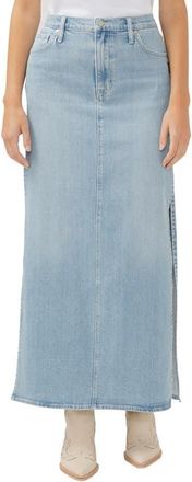 Silver Jeans Co Denim Maxi Skirt in Indigo at Nordstrom, Size 27