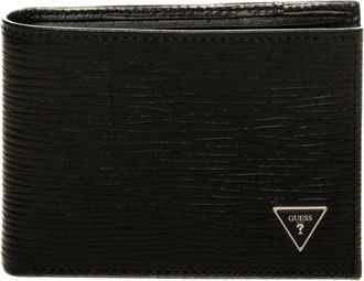 Guess Accessoires, Heren, Zwart, ONE Size, Leer, Milano Print Bifold XL
