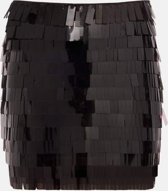 Staud Max sequined mesh miniskirt