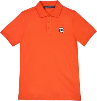 Karl Lagerfeld Polo Nft - Heren - Polos - Oranje - L - Katoen - Tops
