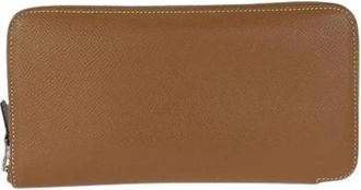 Herm&egrave;s Pre-owned Azap Long Silkin Portemonnee Bruin - Dames - Vintage Accessoires - Bruin - ONE Size - Vintage