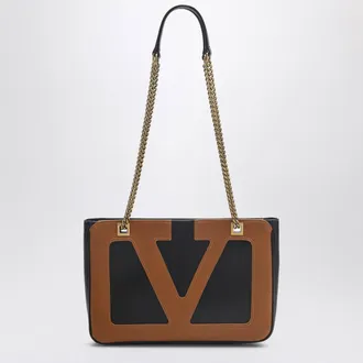 Valentino Garavani Viva Superstar Black/Brown Small Bag
