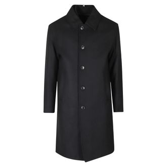 Duno Cappotto con bomber interno lana cash - Heren - Mantels - Zwart - Maat: M Wol