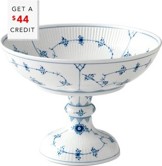 ROYAL COPENHAGEN Blue Fluted Plain Footed Bowlwith $44 Credit