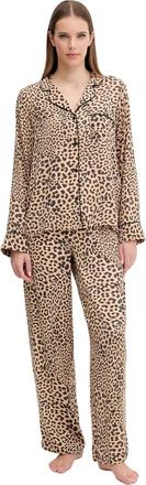 DKNY Dkny, Nachtkleding, Dames, Beige, XS, Polyester, Pyjamaset