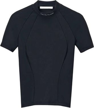 Alexander Wang T by Alexander Wang Mock Neck Logo Top, Size X-Small