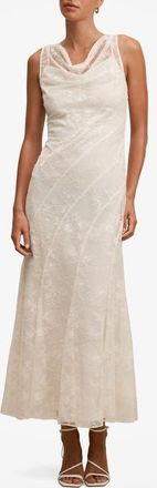 Ever New Jenna Paneled Lace Midi Dress in Ecru at Nordstrom, Size 12