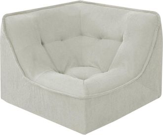 Oviala Sill&oacute;n de esquina en tejido crudo 90 x 90 x 70 cm