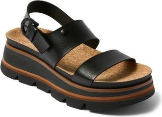 Reef Vista Luxe Liah Slingback Platform Sandal in Black at Nordstrom, Size 11