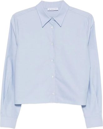 Manuel Ritz Camicia crop - Blu