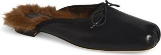 Simone Rocha Faux Fur Lined Mule in Black/brown at Nordstrom, Size 38