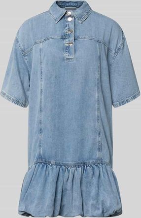 Gestuz Regular Fit Minikleid aus Lyocell-Mix Modell Sea in Jeansblau, Gr&ouml;&szlig;e 34