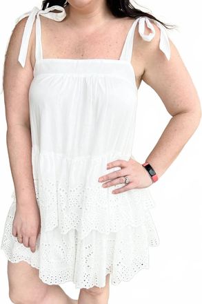 Flying Tomato Lovecolette Woven Mini Dress In White