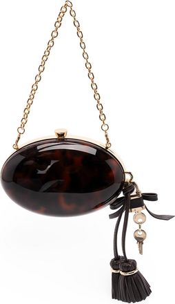 Self Portrait Resin Oval Clutch