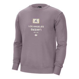Nike Jordan Air Jordan Los Angeles Lakers Courtside NBA Fleece Crew-Neck Sweatshirt Asia Sizing Purple Smoke FV8350-524