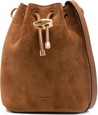 Jimmy Choo London Borsa a secchiello Cinch mini con coulisse - Marrone