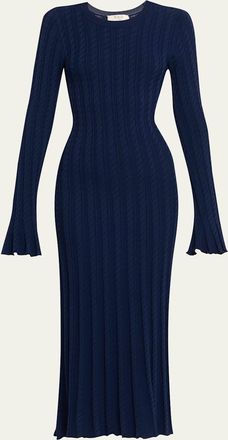 Sea New York Rhea Cable-Knit Midi Dress