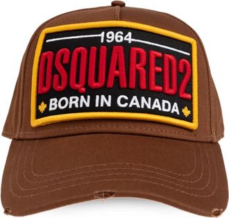 Dsquared2 Pet - Heren - Petten - Bruin - ONE Size - Katoen - Accessoires