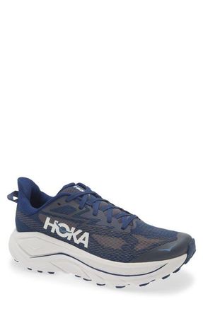 Hoka One One Challenger 8 Trail Running Shoe in Midnight Blue /Grout at Nordstrom, Size 11.5