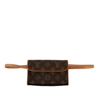 Louis Vuitton Pre-owned Pochette Florentine - Dames - Pre-owned - Bruin - Maat: ONE Size Zijde