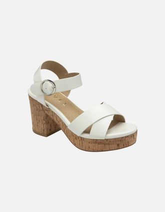 Ravel Womens Ghent Womens Heeled Sandals - White - Size: 6