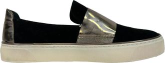 Stuart Weitzman Slip On Sneakers in Black Velvet
