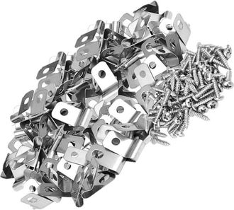 OEM Juego De 100 Abrazaderas Met&aacute;licas Para Cercas, Clips De Jaula Con Tornillos Desmontables Para Cercas De Jard&iacute;n
