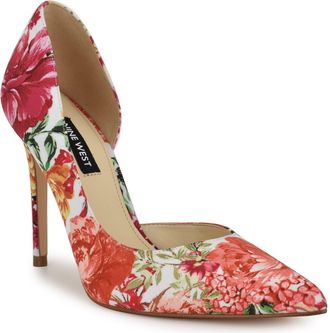 Nine West Folowe Half dOrsay Pump in White 146 at Nordstrom, Size 7.5