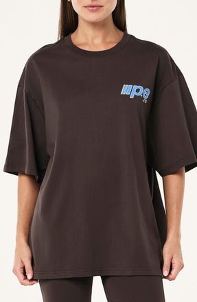 P.E Nation Glide Oversize Organic Cotton T-Shirt in Coffee at Nordstrom, Size X-Large