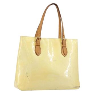 Louis Vuitton Pre-owned Patent Leather Tote Bag - Dames - Vintage Shopper - Beige - ONE Size - Leer - Vintage