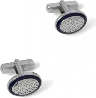 HUGO BOSS B-Ovaldomedmono-Cuf - Heren - Manchetknopen - Blauw - ONE Size - Accessoires