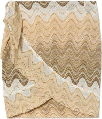MC2 Saint Barth Angie Pareo Mini Skirt - female - MC2 Saint Barth - Beachwear - Beige - XS - Swimwear