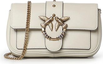 Pinko Pinko, Tassen, Dames, Wit, ONE Size, Katoen, Crossbody Tas