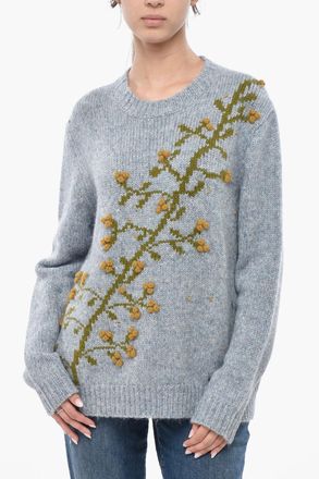 Baziszt Pullover Girocollo con Ricamo in Rilievo Baziszt
