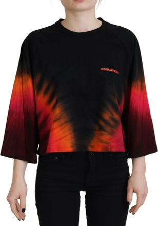 Dsquared2 Dsquared&sup2; Cotton Tie Dye Crew Neck Casual Womens Top (Pre-Owned)