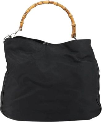 Gucci Pre-owned Nylon Handtas - Dames - Vintage Handtas - Zwart - ONE Size - Nylon - Vintage