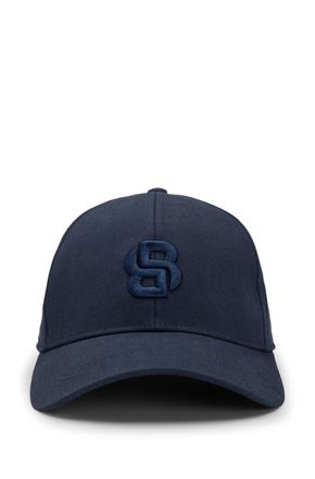 HUGO BOSS Baseball Cap BOSS Zed-B-Icon, dunkelblau 404, Twill, Baumwolle, unifarben, Caps Baseball Cap, mit Double-B-Monogramm, Unisex