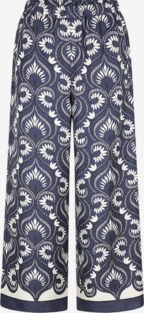 Max Mara Gerade Hose aus bedrucktem Seidenserge Dottico