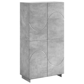 vidaXL Aparador Alto Gris Hormig&oacute;n 79 X 41 X 151 Cm Vidaxl
